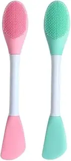 Silicone Face Scrubber & Exfoliating Brush | Face Mask Applicator | Facial & Pore Cleansing Brush | Mud and Clay Applicator | Soft and Flexible Silicone Brush (6.5 in, 2)