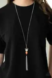 Paparazzi's "Natural Novice" Orange Necklace Set with Earrings