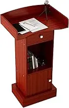 Lectern Podium Stand, Lectern Podium Stand,Podium Stand, Professional Lectern with Wide Reading Surface, Floor-Standing Conference Information Lecture Podium/Red/60x41.2x10,