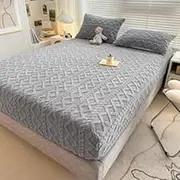 Lyvara Luxury Mattress Covers, Lyvara Magic Mattress Cover, Lyvara Milk Velet Fitted Sheet Cover, Lyvara Luxury Bed Covers Queen, Machine Washable Mattress Topper (Gray,71 * 79inch)