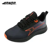 在飛比找momo購物網優惠-【ARNOR】阿諾-緩震運動鞋 男 黑橘(ARMR23153