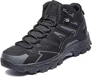 [Generic] Men Hiking Boots Non Slip, Lightweight Comfortable Men's Work Boots, Thick Bottom High Top Climbing Outdoor Shoes