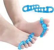 5 Holes Toe Separators, Toe Separator Toe Spacer Stretcher Nail Polish Manicure Overlapping Toe Hammer Toe Bunion Pain Relief Toe Chain Splitter, for Yoga/Pedicure/Running Toe Straightener