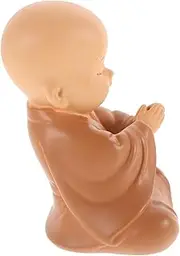 HOODANCOS Zen Monk Statue: Car Dashboard Ornament Mini Buddha Statue for Car Interior Decoration Accessories for Good Luck Figurine for Home Office Desk Decor