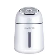 Ultrasonic Essential Oil Diffuser Aromatherapy Aroma Humidifier with LED Night Light for Office, Home Bedroom, Car, Support USB Output, Capacity: 330ml, DC 5V(White)