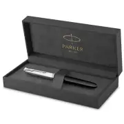 Parker 51 Fountain Pen Black & Chrome Fine Point New In Original Box 2123491