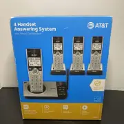 AT&T CL82407 Silver Black 4 Handset Answering System With Smart Call Blocker NEW