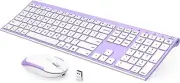 Jelly Comb Multicolor Wireless Bluetooth Slim Mouse and QWERTY Standard Keyboard