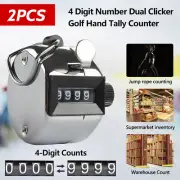 2Packs Portable 4 Digit Hand Held Number Click Golf Counter Tally Recorder NEW