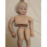 Lovely 28" Reborn Baby Doll Unassembled Part Rooted Hair Painted Kit for DIY Toy