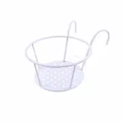 Iron Balcony Flower Rack Hanging Pot Hanger Railings Planter Rack Outdoor Garden