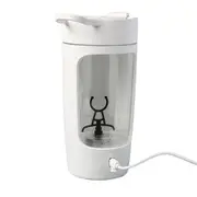 650ML Portable Electric Milkshake Mixer Juicer Blender USB Charging Fruit Juicer Mix Cup WHITE COLOR