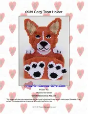 Corgi Dog Treat Holder- Plastic Canvas Pattern or Kit