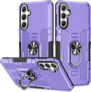 Protective Case Compatible with Samsung Galaxy S24 Case with Rotatable Ring Stand Case,Heavy Duty Shockproof Bumper Cover Hard PC Anti-fall shell Case Compatible with Samsung Galaxy S24 Case Shell Cov