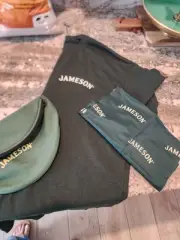 Jameson Whiskey Fanny Pack Green Adjustable Waist Pack, Shirt M and Face cover