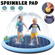 150CM Outdoor Kids Splash Sprinkler Water Play Pad Mat Inflatable Spray Pool Toy