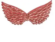 Wings Costume Unisex Holiday Fancy Sequin Glittery Cloth Cosplay and Wing Funny for Adults Wings, (Red) Kids