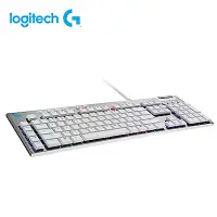 在飛比找Yahoo奇摩購物中心優惠-羅技 logitech G G813 機械式短軸電競鍵盤-白
