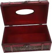 ABOOFAN Vintage Style Tissue Box Rectangular Napkin Organizer Large Capacity Storage Box Office Home Decor Paper Holder
