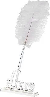 Wedding Reception Pen Feather with Holder