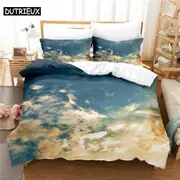 a1078 Bed Sheets Beautiful Clouds Bedding Set Duvet Cover Set Bedding Digital Printing Bed Linen Bedding Set Fashion Design3-Piece Bedding Set (1 D