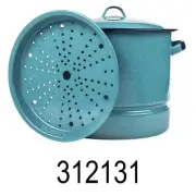 34 QT Enamel Steamer Pot With Lid & Trivet