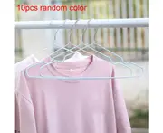 ishuif 10Pcs Stainless Steel Non-slip Shirt Trouser Coat Hook Hanger Clothes Stand-10pcs Random Color