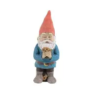 Gnome Figurine, Holding Sunflower friendly Welcome The Master Home for Indoor