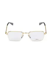 BRIONI EYEWEAR Rectangular Titanium eye glass frame BR0035O Gold Eyeglasses $620