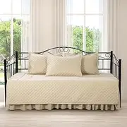 MABOZOO Daybed Covers Sets with Bedskirt for Twin Bed,5 Piece All Season Twin Size Cozy Double Sided-Quilting,Daybed Comforter Bedspread with Shames 75"x39"