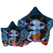 Oriental Fantasy Art Hindu Fairy Towel with Hood