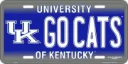 GO CATS Kentucky Wildcats License Plate Sign Tag Wall Man Cave FAST USA SHIPPING