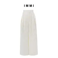 在飛比找ETMall東森購物網優惠-設計師品牌白色提花長褲設計師