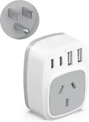Yundian US Travel Adapter, AU to USA Universal Travel Plug with 2 USB C Ports an