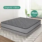 Ufurniture Single Mattress 7-Zone 25CM Euro Top Memory Foam Pocket Springs Bed