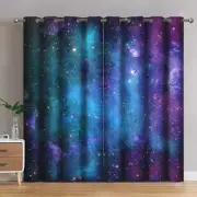 Galaxy Blackout Curtains Outer Space Nebula Universe Starry Sky Stars Decor f...