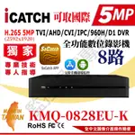 【含稅現貨】ICATCH 可取 KMQ-0828EU-K 500萬 8路 DVR 監控主機 8路聲 同軸音頻 台灣製