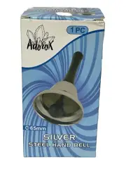 NEW! Adorox Silver Steel Hand Bell - Weddings Decoration, Call Bell, Emergencies