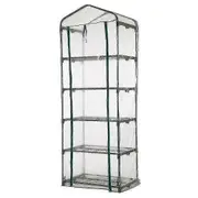 Greenhouse Plant Home Garden Veg Shelf Frame Cover Clear Pvc Cover 5 Tier 69*49*187cm