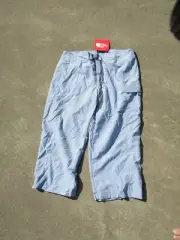 The North Face Light Blue Tekware Shearwater Capri Fast Drying Pants Size L NWT