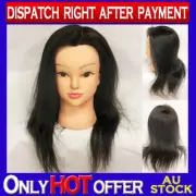100% Real Human Hair Salon Hairdressing Training Head Mannequin Manikin Black