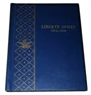 Whitman Bookshelf Coin Album 9412 Liberty Head Barber Dimes 1892-1916 NO COINS