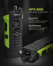 HAMGEEK APX-8000 12W Dual Band Radio Walkie Talkie w/Programming Cable+Earphone