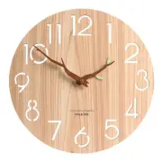 Wooden 3D Wall Clock - Modern Nordic Design for Children's Room, Kitchen, and...