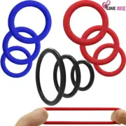 Bebuzzed Silicone Slider Stretchy Cock Rings Penis Erection 3 Pack Sex Toy New