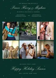 PRINCE HARRY & MEGHAN MARKLE 2024 CHRISTMAS CARD FRIDGE MAGNET 5" X 3.5"