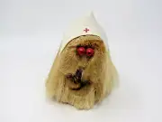 5 Arts Studio Troll Nurse with Flowers 6.5" Cosby TN W/Tag Ken Arensbak