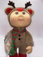 NWT Cabbage Patch Kids Cuties #75 Cocoa Reindeer 9” Soft Doll Holiday Helpers