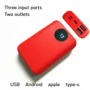 2 USB Ports 5V 2A PowerBank DIY Case 3x18650 Battery Charger Type-C Phone Charge