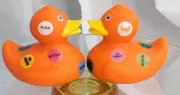 Mini Whataburger Duck Jeep Rubber Duckie Ducky 2" Set of 2 Limited Edition